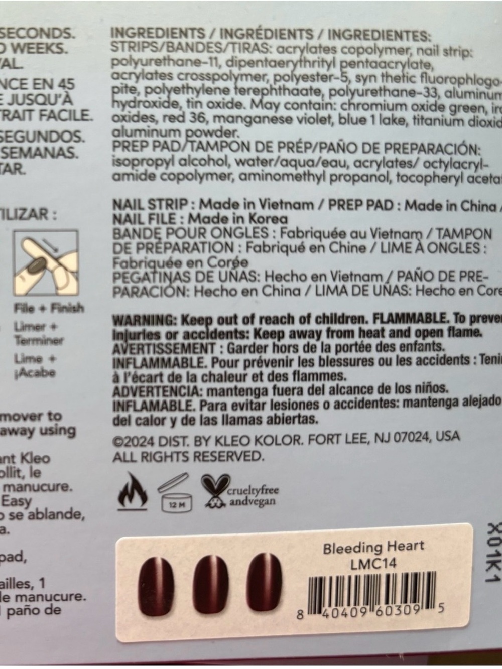 Kleo Kolor Nail Care set